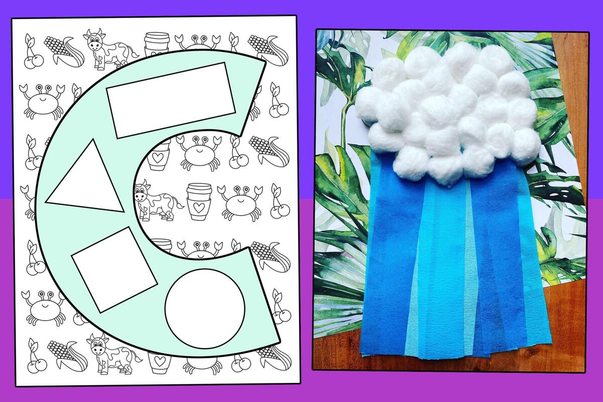The Letter C Craft For Preschool With Free Printable Templates The Hollydog Blog