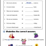 The Verb To Be Simple Present Fill In Contractions Grammar Worksheet Book 1 Ezpzlearn