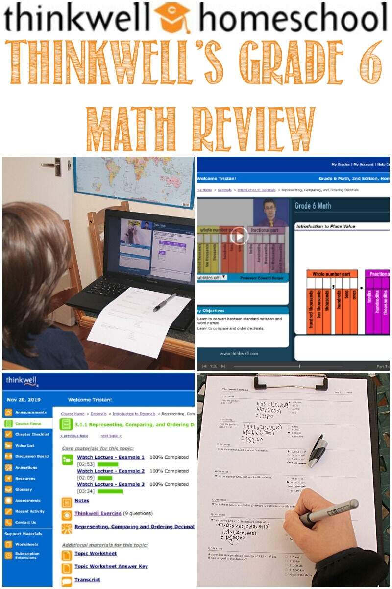 Thinkwell S Grade 6 Math Review Castle View Academy