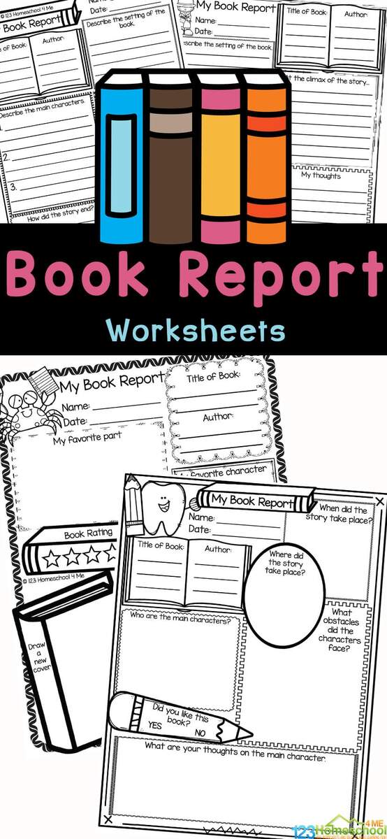 Third Grade Book Report Worksheets Free Homeschool Deals