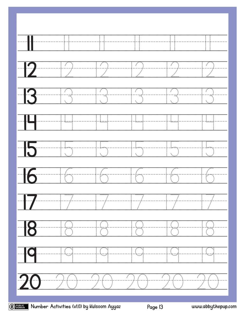 Trace Numbers 11 20 Worksheet Free Printable Worksheets Trace Numbers 11 20 Worksheet Free Printable Worksheets
