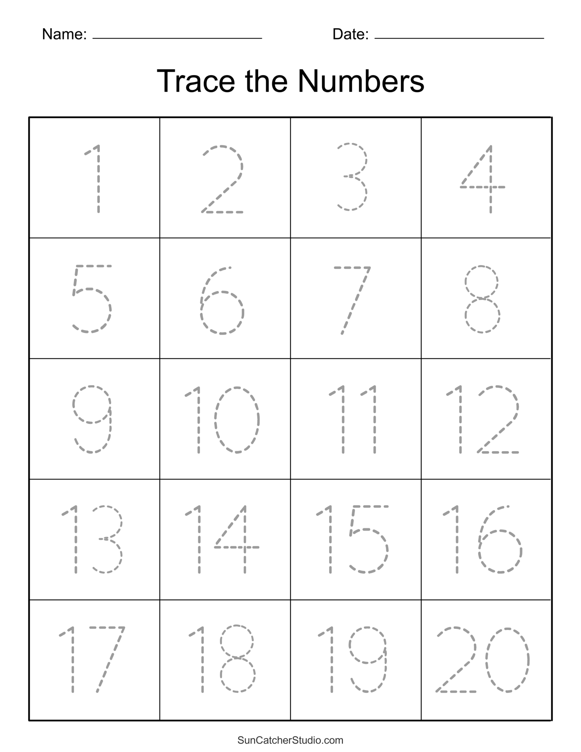 Help Your Kids Learn Numbers With 1 10 Number Tracing Prek Worksheets Made By Teachers
