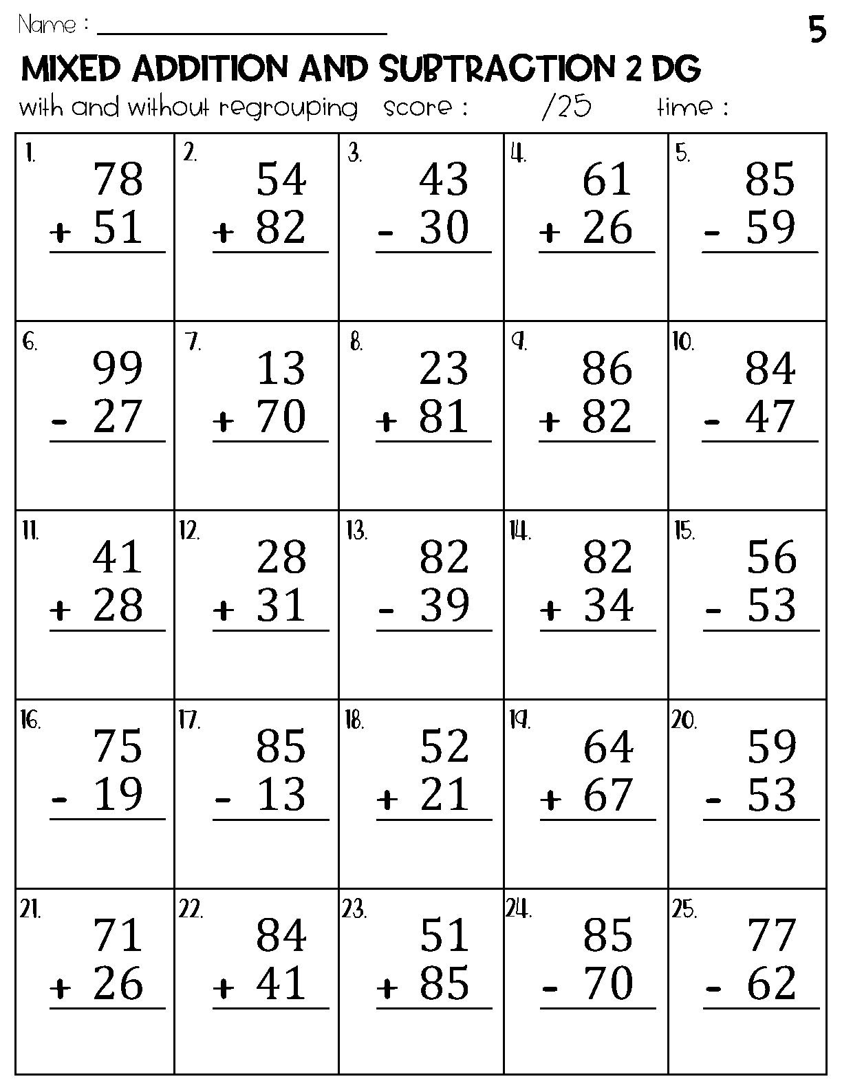 Addition And Subtraction Worksheets Superstar Worksheets