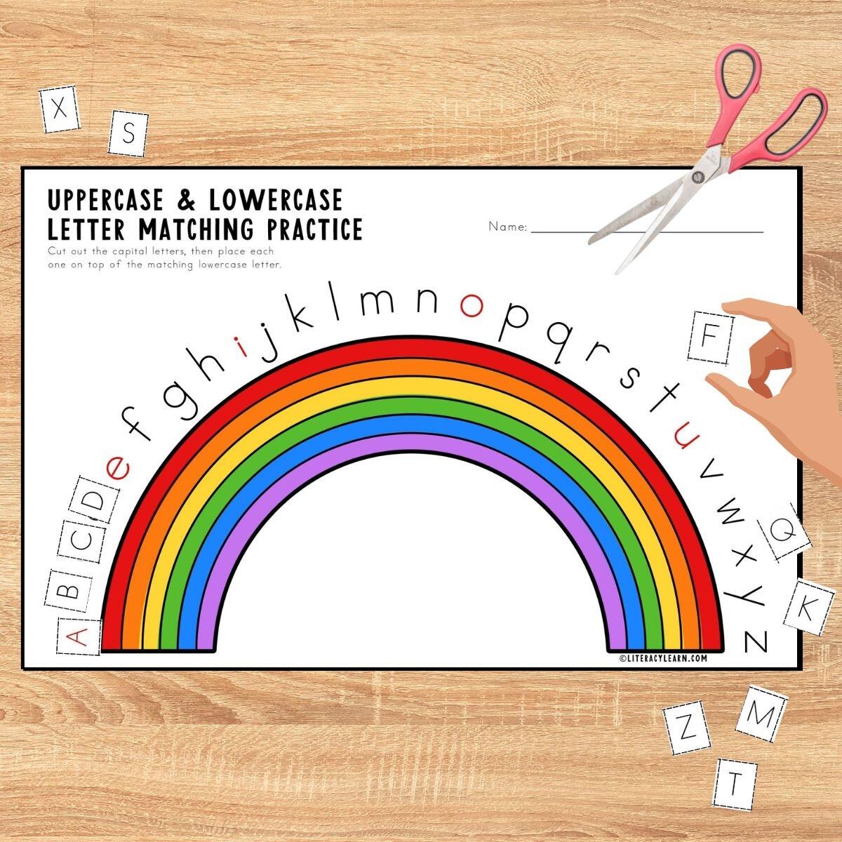 Uppercase Lowercase Letters Practice Worksheet Literacy Learn Upper Case And Lower Case Letters Free Worksheet For Kids Worksheets Library