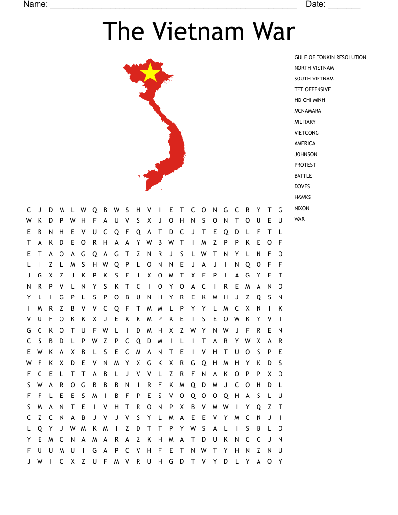 Vietnam War Era Crossword WordMint