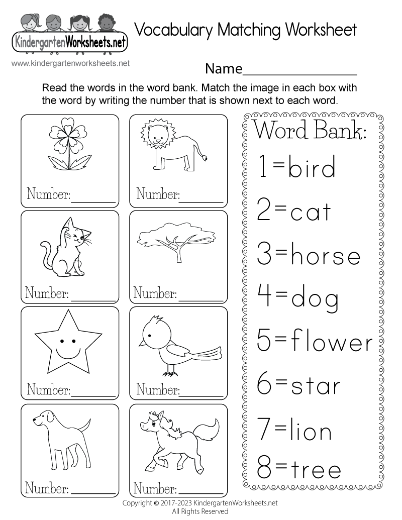 Vocabulary Matching Worksheet Free Printable Digital PDF Storyboard That Free Vocabulary Worksheet Templates