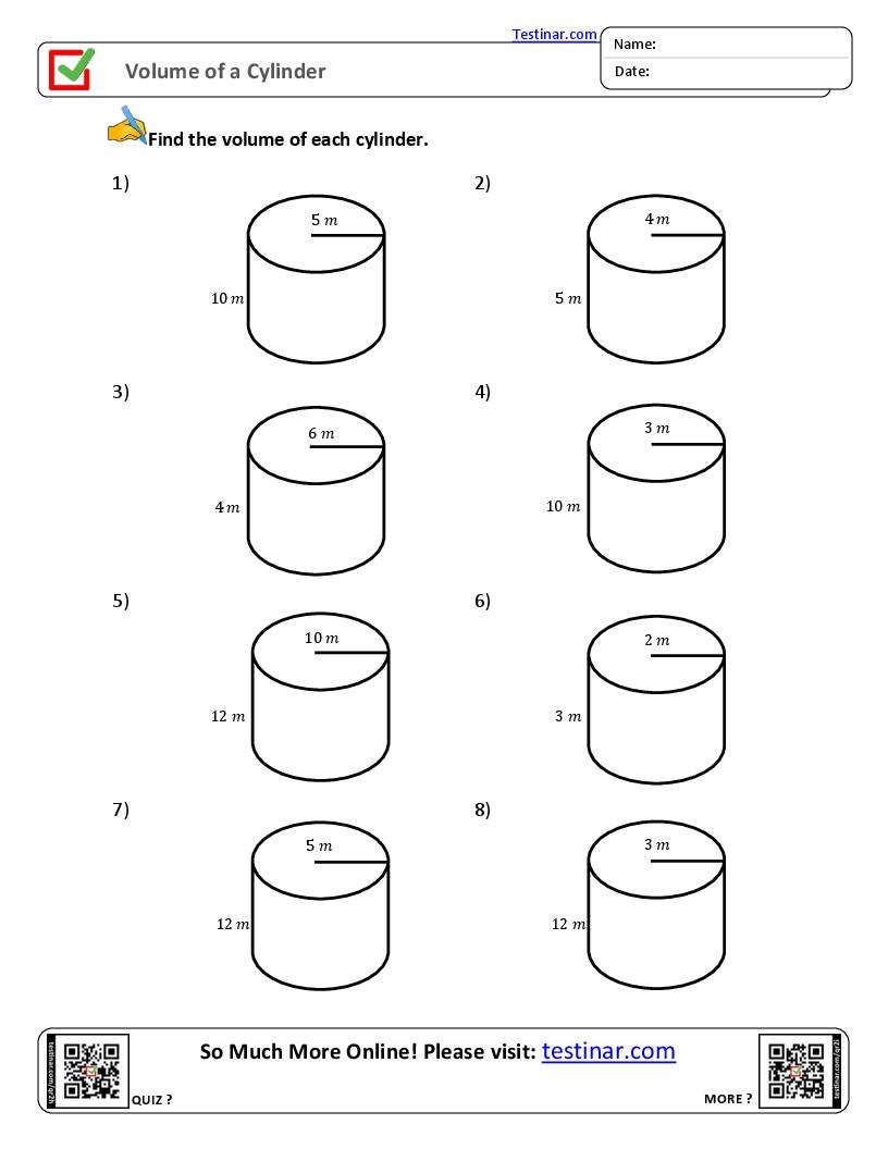 Volume Of A Cylinder Calculator