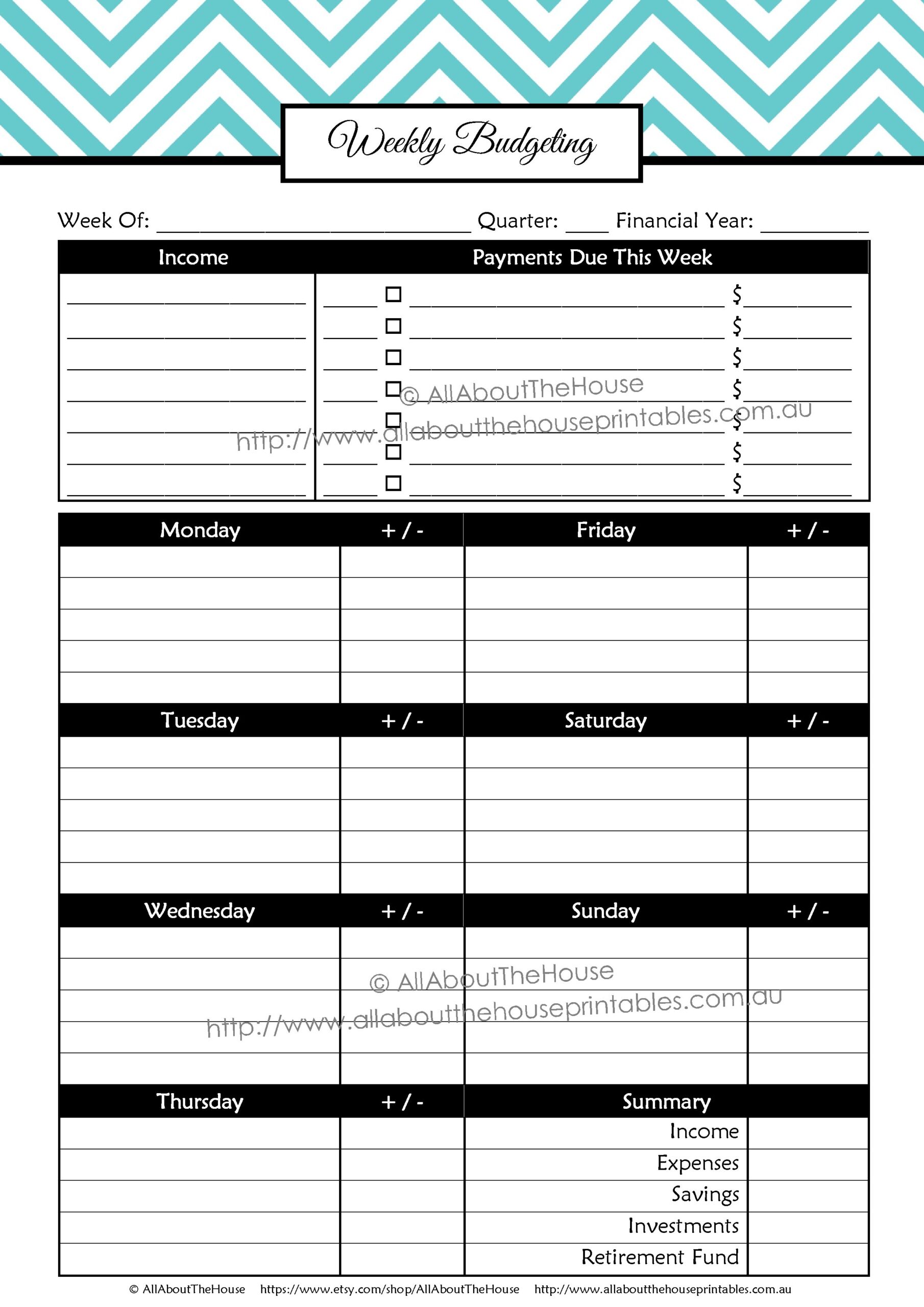 Printable Dave Ramsey Budget Printable Party Favors