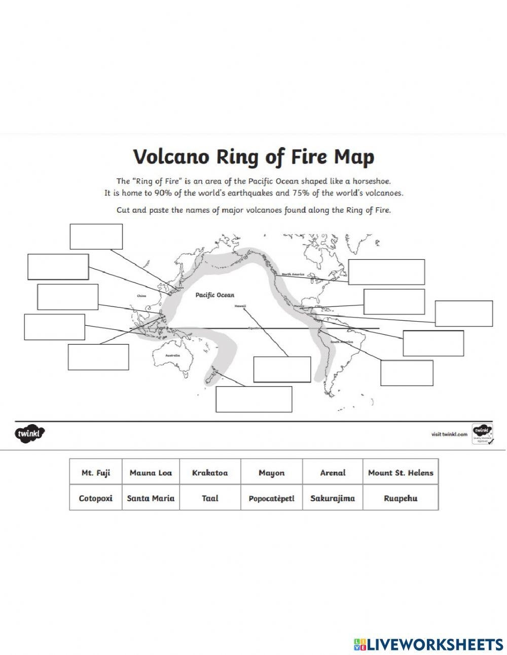 What Is The Ring Of Fire Geography Natural Disasters Printable Worksheets Library