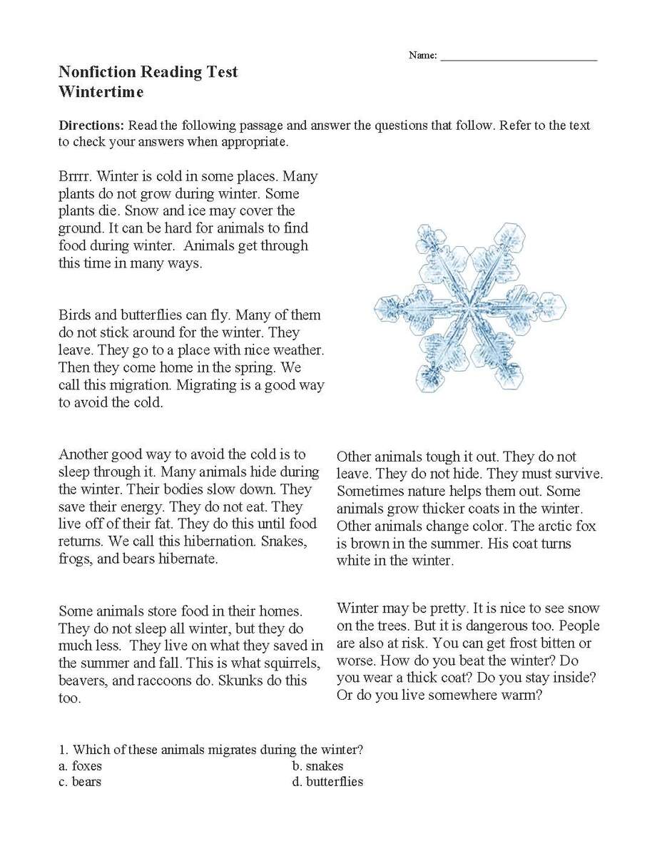 January Reading Comprehension Passages Kindergarten 1st Grade Worksheets Sentences Reading Worksheet Fluency Worksheet English Learing Etsy