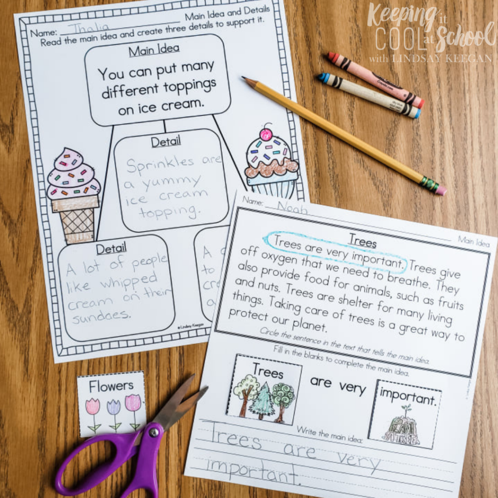 Worksheets For Main Idea And Supporting Details That Work Keeping It Cool At School Worksheets For Main Idea And Supporting Details That Work Keeping It Cool At School